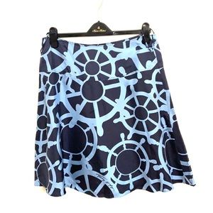 100% Silk Tommy Hilfiger Nautical Full Skirt